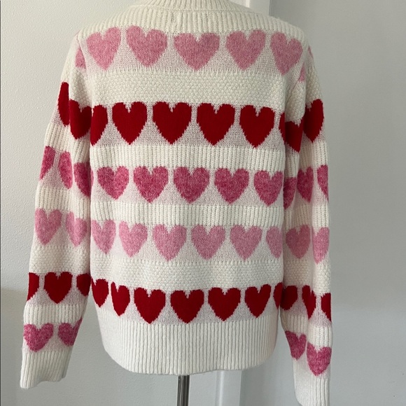 Red & Pink Hearts cozy cupcakes & cashmere Sweater med adorable cabincore - Picture 6 of 15